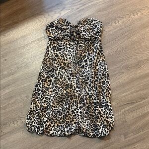 My Michelle Leopard Print Halter Dress